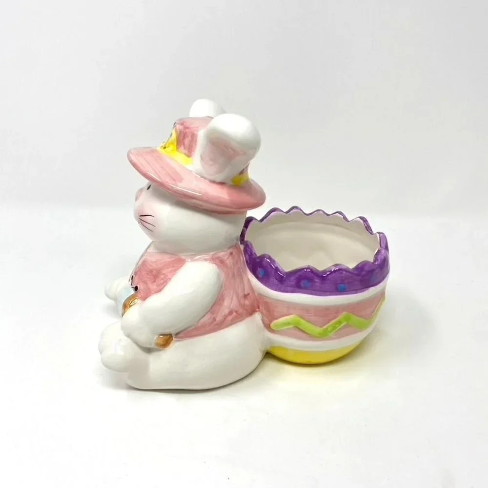 Target Ceramic Easter Bunny Egg Planter Candy Dish